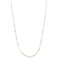 Gold Freshwater Pearl and White Cubic Zirconia Bezel Set Slider Necklace