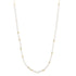 Gold Freshwater Pearl and White Cubic Zirconia Bezel Set Slider Necklace