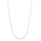 Silver Freshwater Pearl and White Cubic Zirconia Bezel Set Slider Necklace