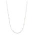Silver Freshwater Pearl and White Cubic Zirconia Bezel Set Slider Necklace