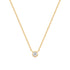 Gold Round Solitaire Cubic Zirconia Necklace