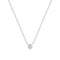 Silver Round Solitaire Cubic Zirconia Necklace