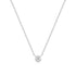 Silver Round Solitaire Cubic Zirconia Necklace
