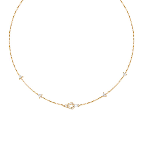 Gold Geometric Satellite Necklace