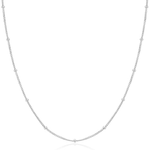 Silver Orb Chain Necklace