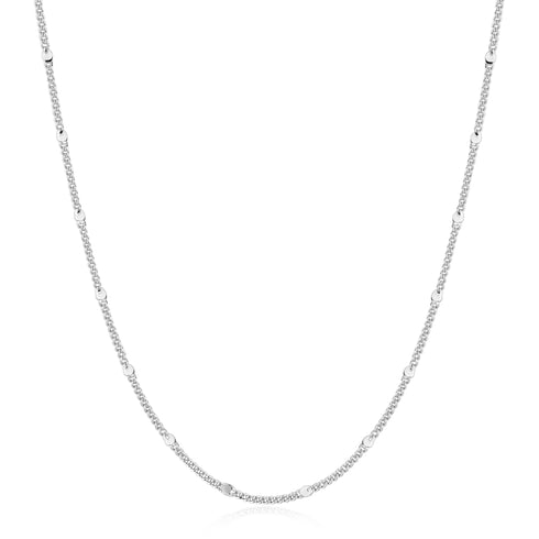 Silver Spheres Chain Necklace