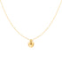 Gold Oval Charm Necklace