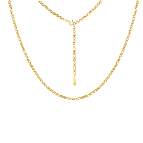 Gold Classic Rolo Chain Necklace