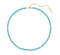 Gold Lab Created Turquoise Necklace