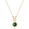 Gold Malachite Reversible Vacation Necklace