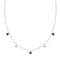 Silver Malachite Station Necklace