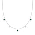 Silver Malachite Station Necklace