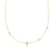 Gold Eight-Pointed Star Cubic Zirconia Station Necklace