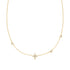 Gold Eight-Pointed Star Cubic Zirconia Station Necklace