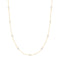 Gold Shell Pearl Station Chain Necklace