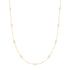 Gold Shell Pearl Station Chain Necklace