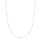 Silver Shell Pearl Station Chain Necklace