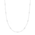Silver Shell Pearl Station Chain Necklace