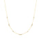 Gold Sparkling Bezel Cubic Zirconia Station Necklace