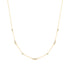 Gold Sparkling Bezel Cubic Zirconia Station Necklace