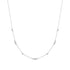 Silver Sparkling Bezel Cubic Zirconia Station Necklace