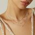 Silver Sparkling Bezel Cubic Zirconia Station Necklace