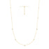 Gold Bezel Cubic Zirconia Station Necklace