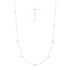 Silver Bezel Cubic Zirconia Station Necklace