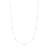Silver Bezel Cubic Zirconia Station Necklace