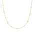 Gold Shell Pearl and Star Station Necklace