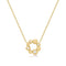 Gold Asymmetric Beaded Circle Necklace