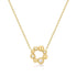 Gold Asymmetric Beaded Circle Necklace