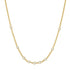 Gold Multi Station Round Stone Chain Necklace