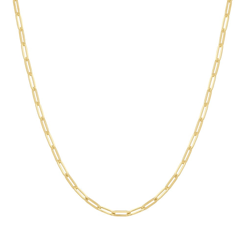 Gold Paper Clip Chain Necklace