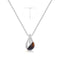 Silver Tiger Eye Droplet Pendant Necklace