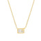 Gold Sparkling Bezel-Set Cube Necklace