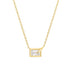 Gold Sparkling Bezel-Set Cube Necklace