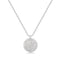 Silver Large Pavé Disc Necklace
