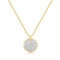 Two-Tone Large Pavé Disc Necklace