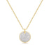 Two-Tone Large Pavé Disc Necklace