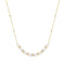 Gold Sparkling Braided Shell Pearl Necklace