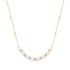 Gold Sparkling Braided Shell Pearl Necklace