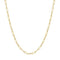 Gold Bezel Station Paper Clip Chain Necklace