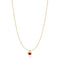 Gold Crimson Solitaire Necklace