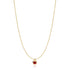 Gold Crimson Solitaire Necklace