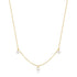 Gold Triple Shell Pearl Station Necklace