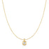 Gold Modern Bezel-Set Solitaire Necklace