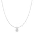 Silver Modern Bezel-Set Solitaire Necklace