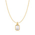Gold Square Mother-of-Pearl Necklace