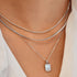 Silver Square Mother-of-Pearl Necklace